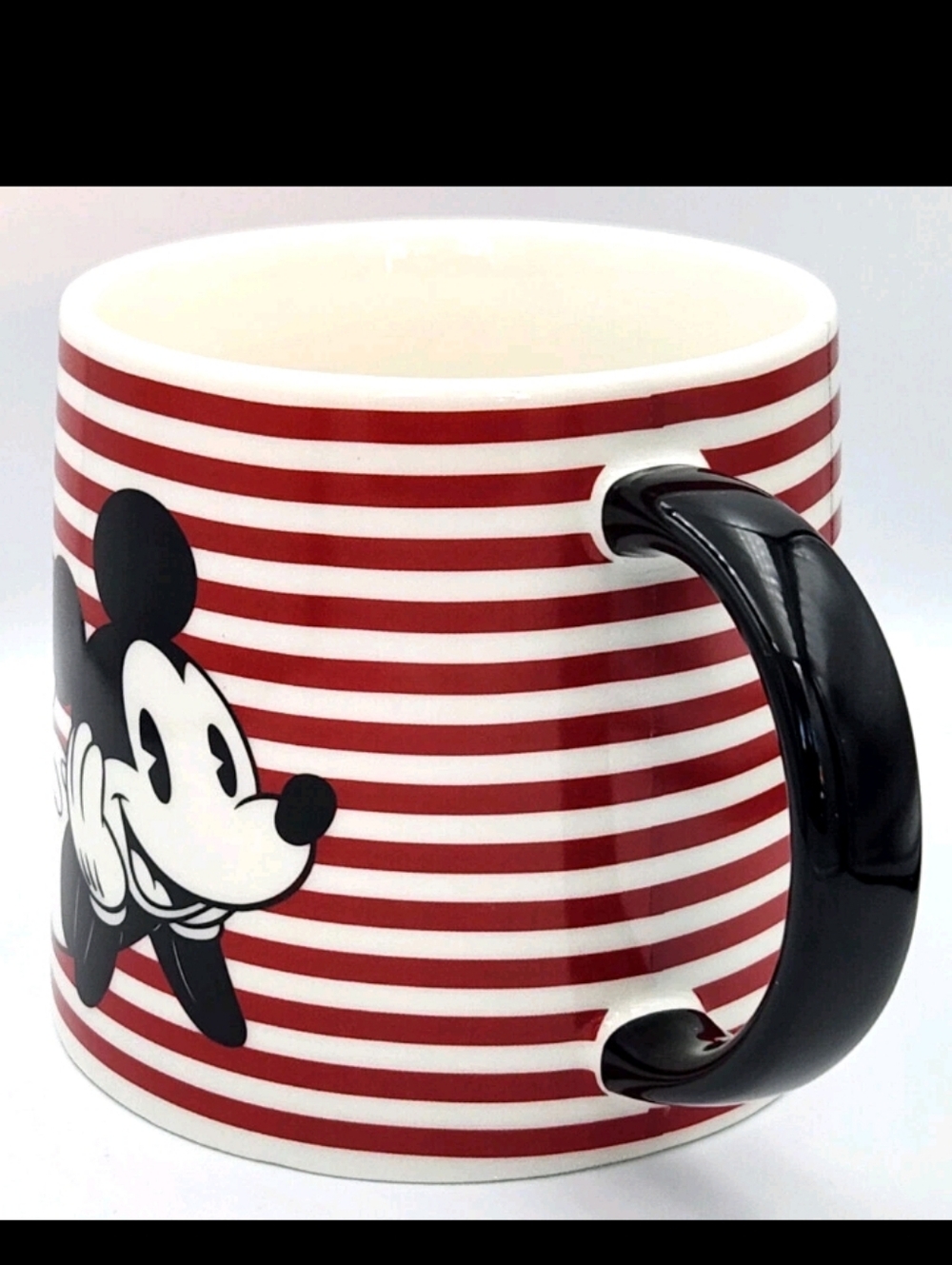 Mickey Mouse Striped Ceramic Mug-(24oz)❤️🖤 - Picture 7 of 7